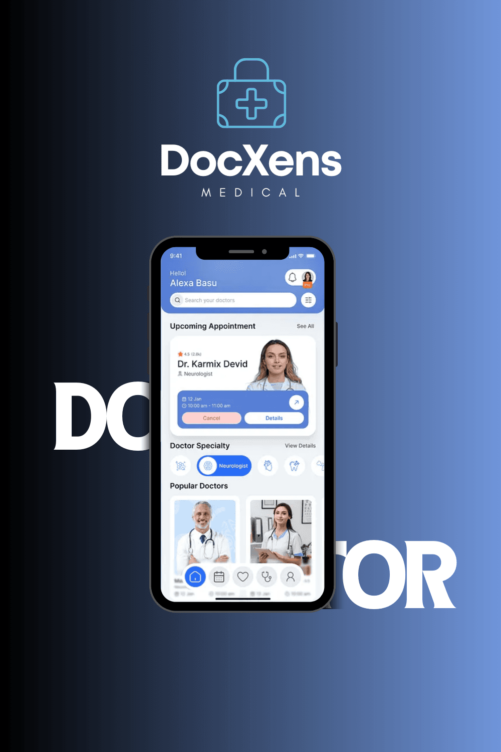 DocXens Booking Doctor Portfolio & Booking System platform