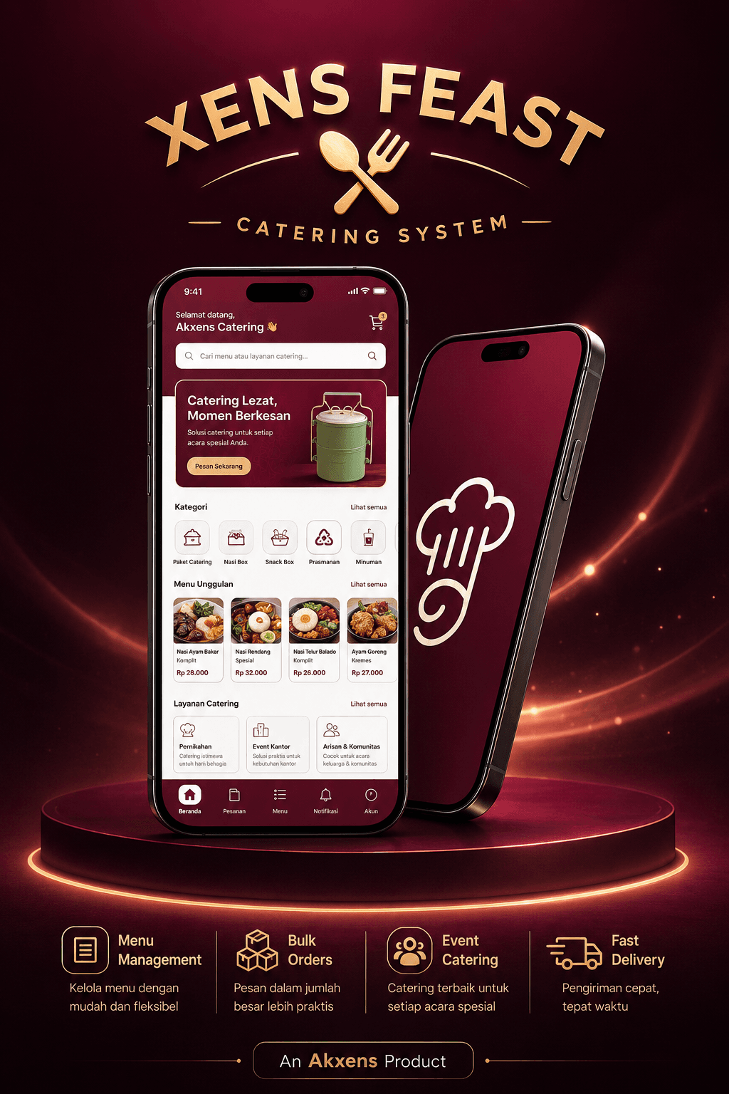 XensFeast Catering Catering Management System platform