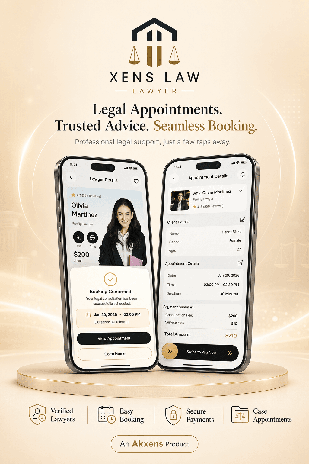XensLaw Lawyer Legal Practice & Lawyer Booking System platform